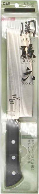 KAI 貝印 関孫六 方型鋼刀, 不鏽鋼色, 1支