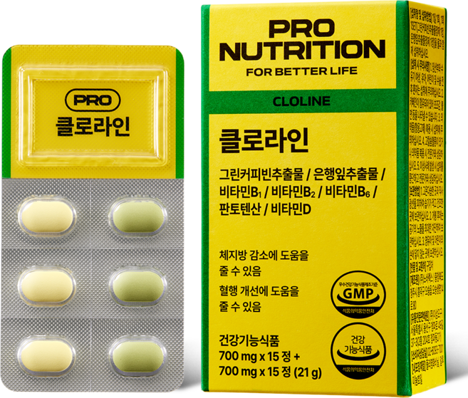 PRONUTRITION 클로라인 그린커피빈 은행잎추출물, 30정, 1개
