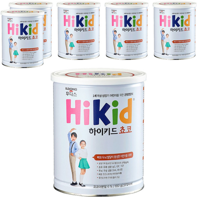 일동후디스 하이키드 쵸코 영양식, 코코아맛, 650g, 6개