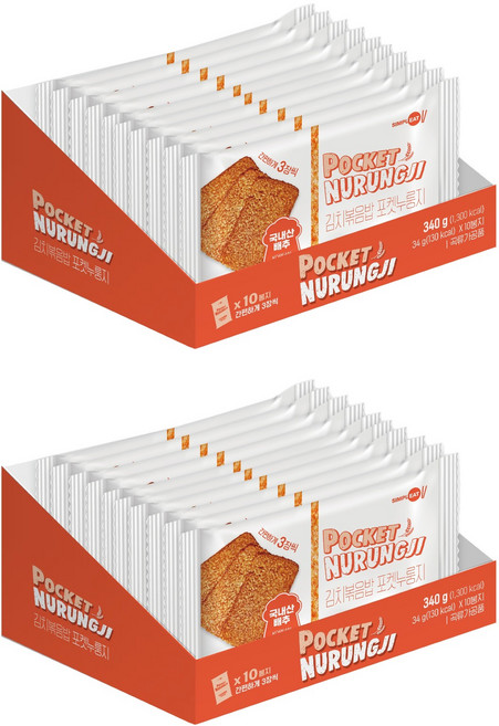 심플잇 김치볶음밥 포켓누룽지, 34g, 20개