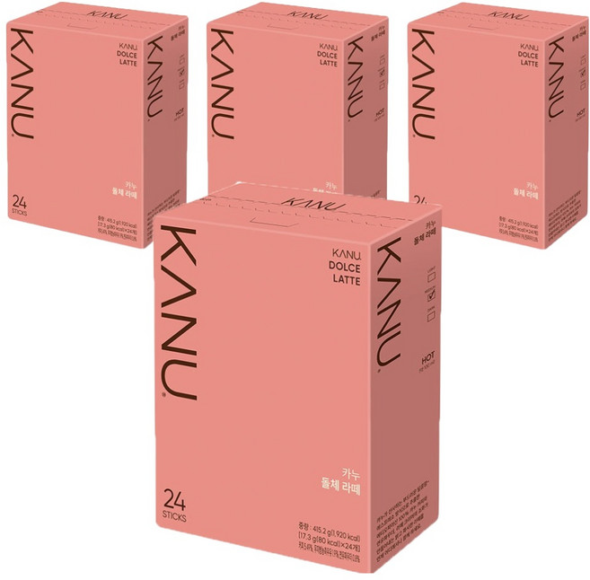 카누 돌체 라떼 커피믹스, 17.3g, 24개입, 4개
