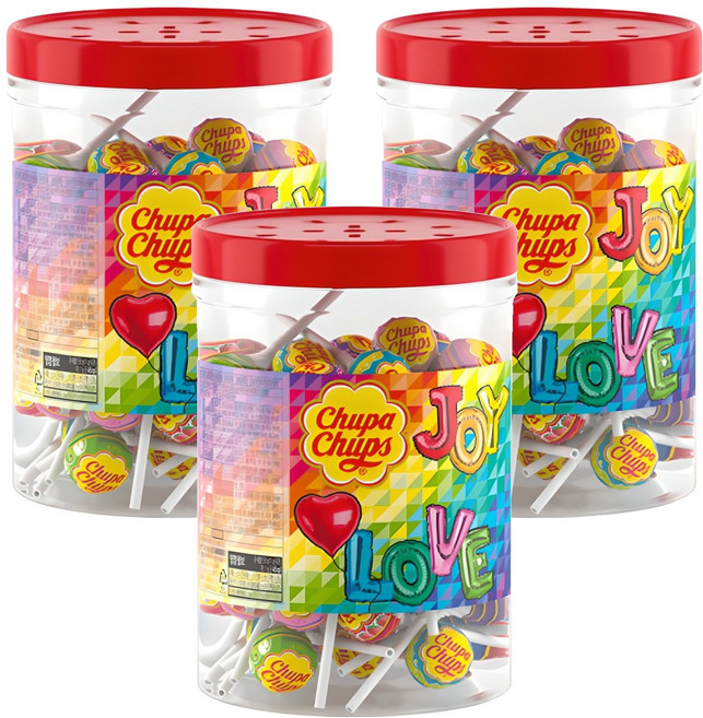 츄파춥스 미니튜브 50개입, 550g, 3개