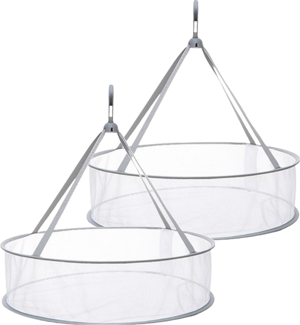 美得像專櫃 多功能吊掛曬衣網 2個 小(48 x 12cm) 單層, 灰色 + 白色