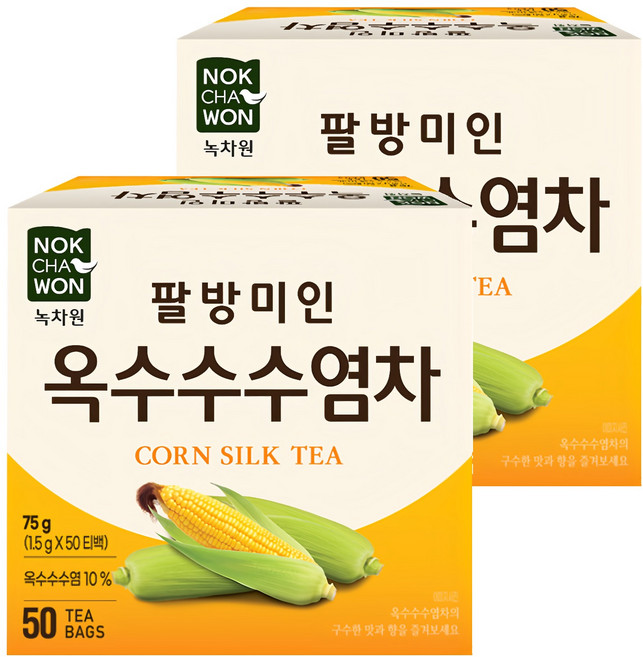 NOKCHAWON 綠茶園 玉米鬚茶, 1.5g, 50包, 2盒