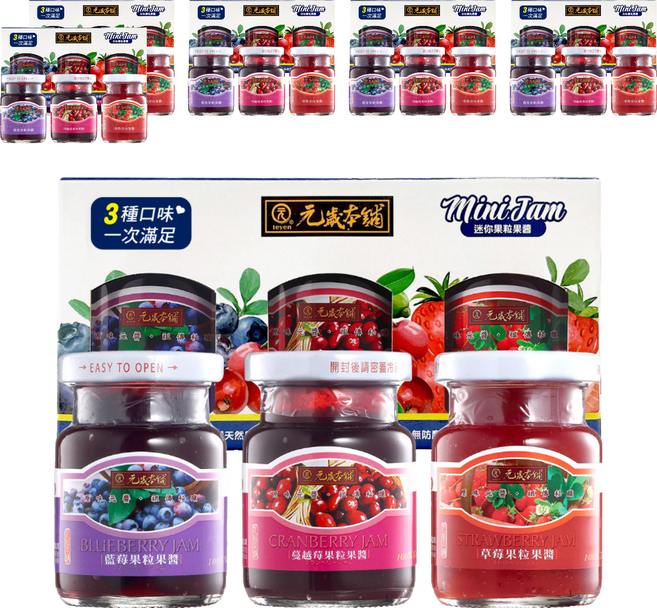 元歲本舖 迷你果醬 3入, 100g, 6組
