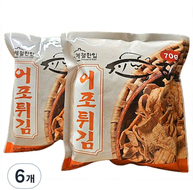 제철한입 어포튀김, 70g, 6개