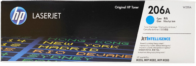 hp 惠普 206A 碳粉匣 W2111A, 青色, 1個