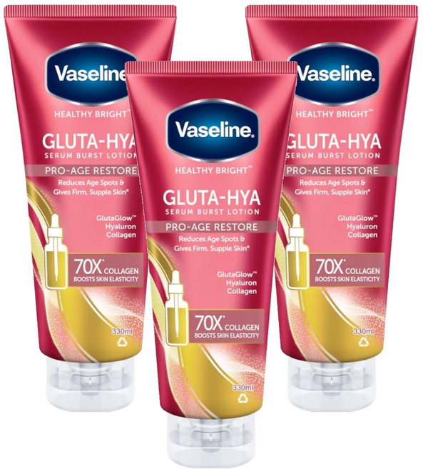 Vaseline 凡士林 水光膠原精華凝乳, 330ml, 3件