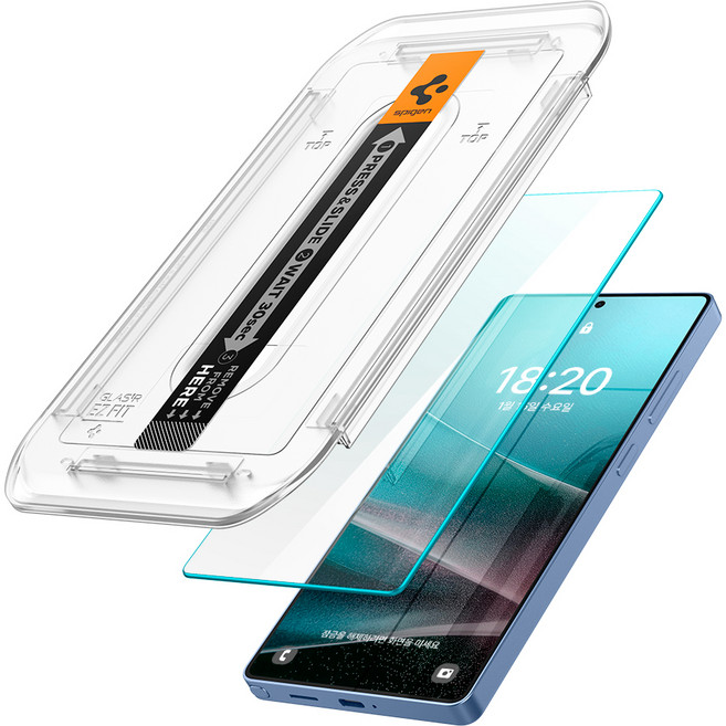 슈피겐 강화유리 액정 보호 필름 tREZ핏 2p 세트 AGL09078, 1세트