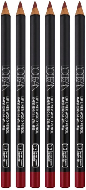 로쎄앙 우드 펜슬 립라이너 4 x 150 mm, 13호 벨벳브라운, 6개