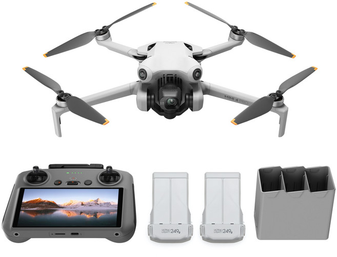 DJI Mini 4 Pro 플라이 모어 콤보 플러스 + RC 2 촬영용 드론, 혼합색상, 1세트