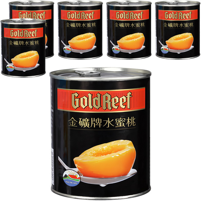 GoldReef 金礦 水蜜桃 易開罐, 6罐, 825g