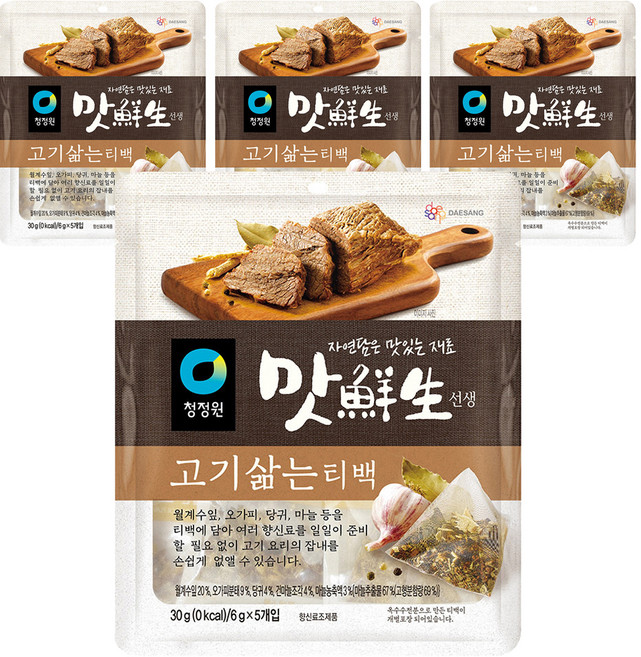 대상 맛선생 고기삶는 티백, 30g, 4개