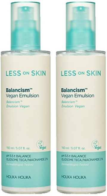 [비건뷰티] 홀리카홀리카 레스온스킨 밸런시즘 비건 시카 에멀젼, 150ml, 2개