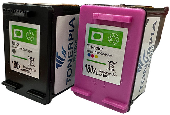 토너피아 삼성 호환잉크 INK-M180XL INK-C180XL, 검정, 컬러, 1세트