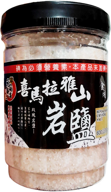 元泰碩宴 喜馬拉雅山食用岩鹽, 600g, 1罐