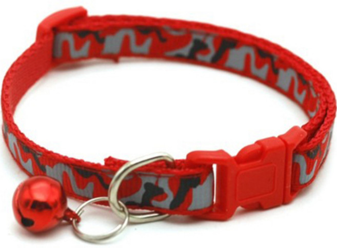 씨에스소울 반려동물 방울 목걸이, 레드, 1개