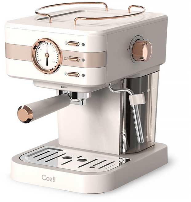 Cozii 廚膳寶 20bar義式蒸汽奶泡咖啡機, 米白色, CO-280K
