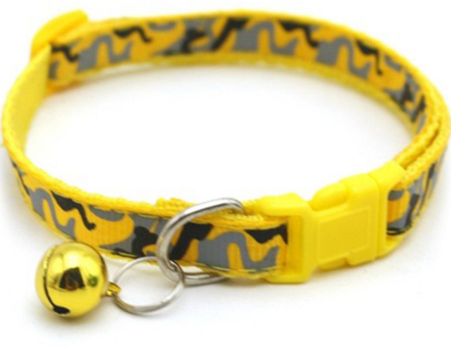 씨에스소울 반려동물 방울 목걸이, 옐로우, 1개