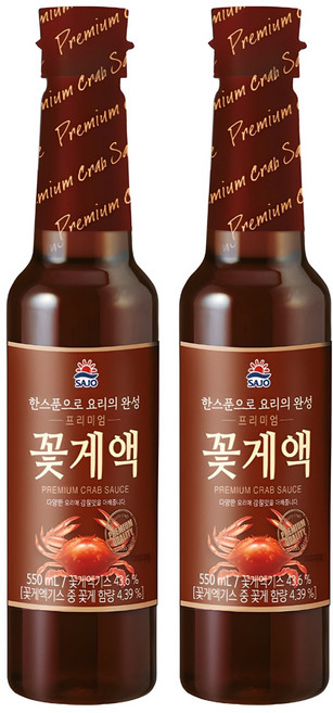 사조 프리미엄 꽃게액, 550ml, 2개
