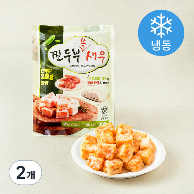 찐두부 쏙 새우 (냉동), 300g, 2개
