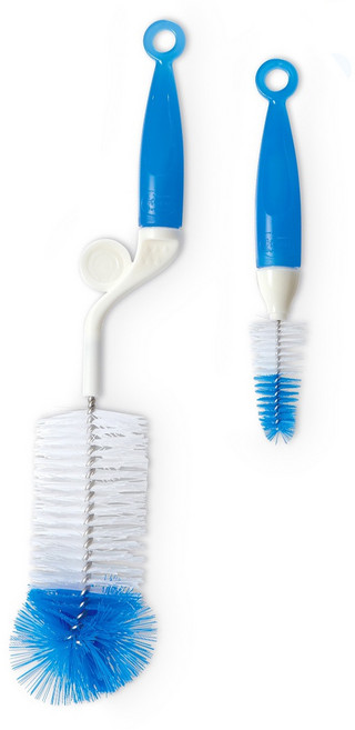 KU.KU Duckbill 酷咕鴨 360度旋轉抗菌奶瓶刷2件組, 1組, 藍色