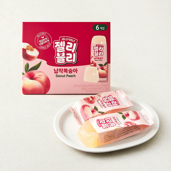 쉐프엠 젤리블리 납작복숭아, 60g, 1개, 6개입
