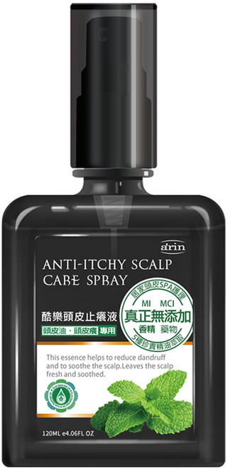 a'rin 氧潤 酷樂頭皮止癢液 頭皮專用 120ml, 1瓶
