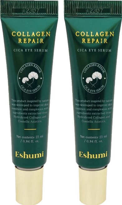 ESHUMI 電熨斗滾珠撫紋眼霜 膠原積雪草, 25ml, 2個