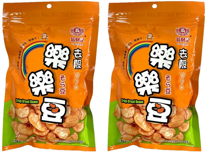 翁財記 蠶豆 脫殼樂樂豆 起司味, 240g, 2包