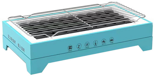 一次性烤肉架 加大款 含果木炭x50 火山岩 加厚紙板 烤肉網 烤肉夾 烤肉刷, 42 x 24cm, 1組