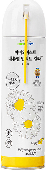 바이오미스트 내츄럴 인섹트 킬라 살충제 레몬향 가정용, 1개