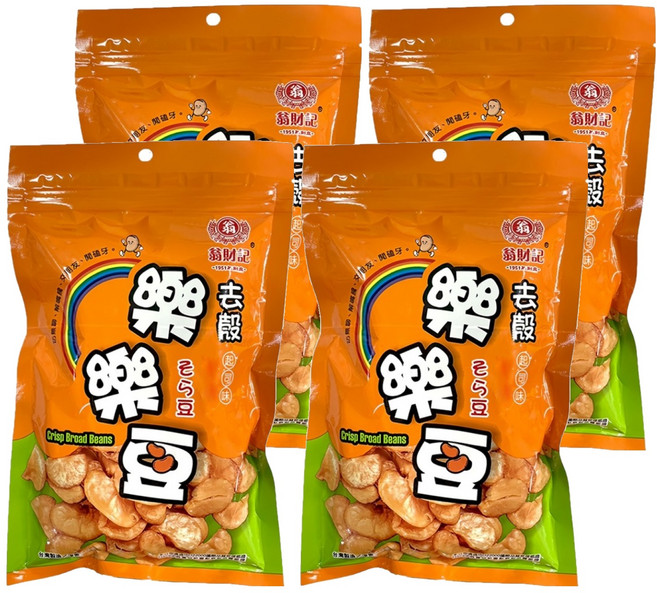 翁財記 蠶豆 脫殼樂樂豆 起司味, 240g, 4包
