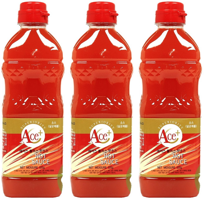 코리아제니스 에이스플러스 핫소스, 3개, 520g