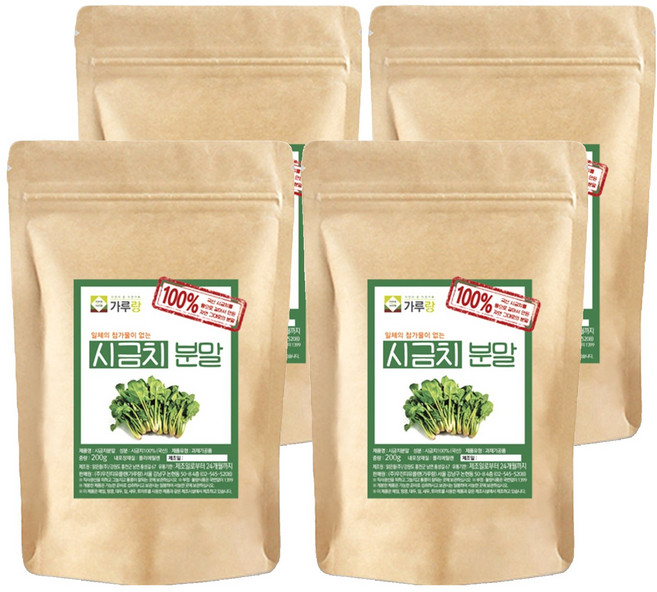 가루랑 시금치 분말, 200g, 4개