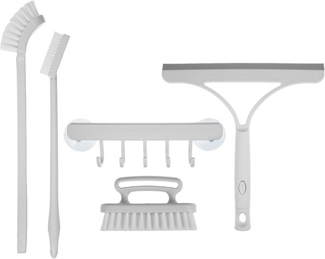 comet 浴室清潔刷 5件組, 白色, 1組