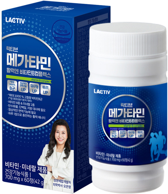 락티브 메가타민 활력엔 비타민B컴플렉스, 60정, 1개