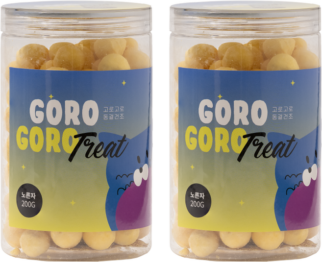 gorogoro 고로고로릿 대용량 동결건조 미니트릿 고양이 간식, 메추리 노른자, 200g, 2개