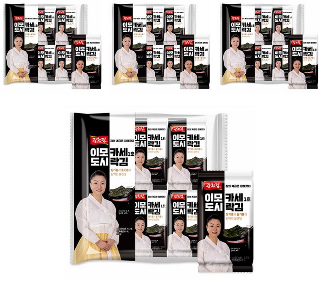 광천김 이모카세 1호 도시락김 12p, 48g, 4개