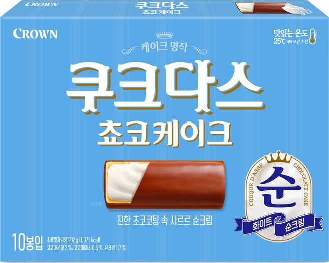 쿠크다스 쵸코케이크, 202g, 1개