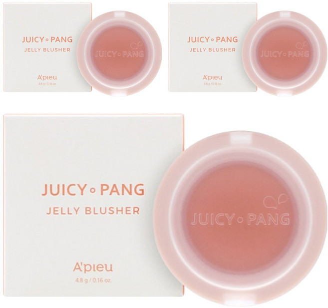 어퓨 과즙팡 젤리 블러셔 4.8g, CR01 싱숭생숭복숭아, 3개