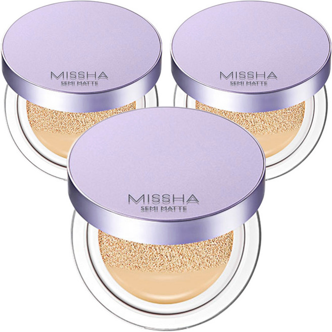 미샤 레이어링 핏 쿠션 매트 14g, 23호 샌드, 3개