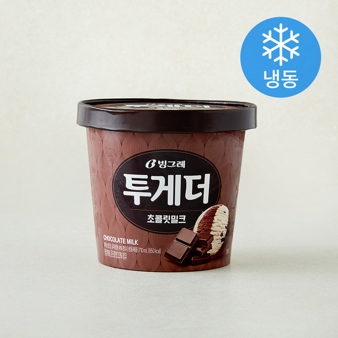 빙그레 투게더 초콜릿밀크 (냉동), 710ml, 1개입, 1개