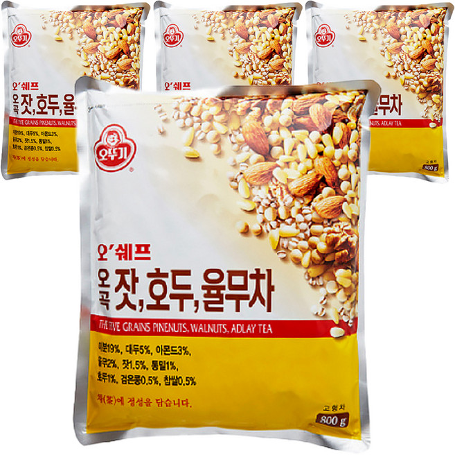오뚜기 오쉐프 오곡잣호두율무차, 800g, 1개입, 4개