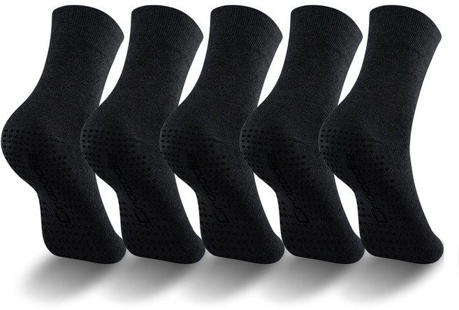 크로커다일 남성용 실버 넌슬립 양말 5족 세트 CD328