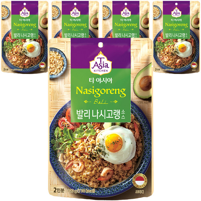 티아시아키친 발리 나시고랭 소스, 5개, 100g