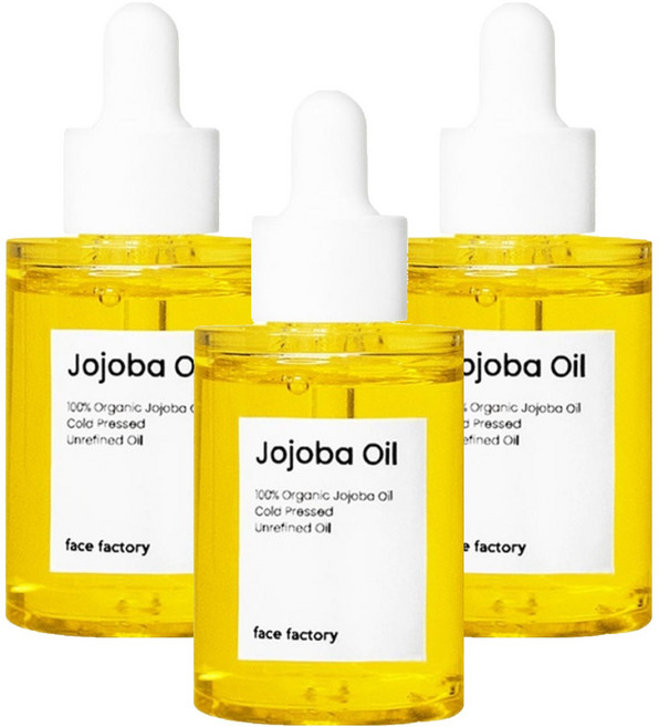 face factory 冷壓荷荷芭護膚油, 30ml, 3瓶