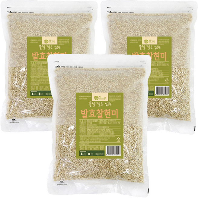 광복농산 불릴 필요 없는 발효 찰현미, 1kg, 3개