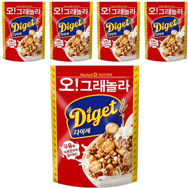 Market O Nature O Granola Digest 穀物麥片, 250g, 5個