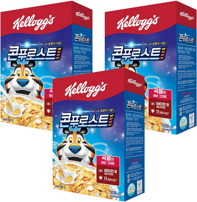 콘푸로스트 시리얼, 660g, 3개